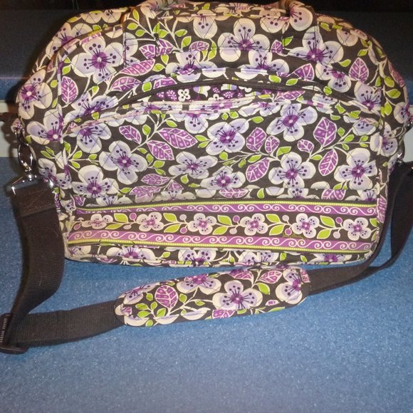 Vera Bradley plum petals laptop bag - Picture 4 of 5